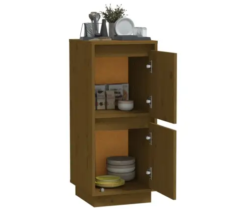 Šoninė Spintelė, Medaus Ruda, 31,5X34X75cm Pušies Masyvas