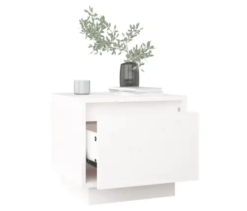 Naktinės Spintelės, 2Vnt., Baltos, 35X34X32cm Pušies Masyvas