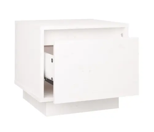 Naktinės Spintelės, 2Vnt., Baltos, 35X34X32cm Pušies Masyvas