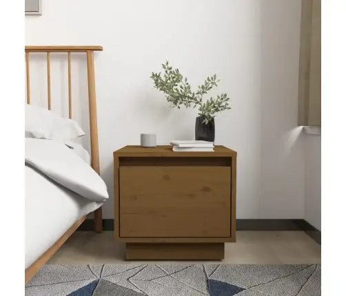 Naktsskapīši, 2 Gab., Brūni, 35X34X32 Cm, Priedes Masīvkoks Vidaxl