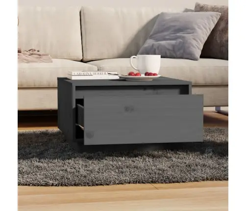 Kafijas Galdiņš, Pelēks, 55X56X32 Cm, Priedes Masīvkoks Vidaxl