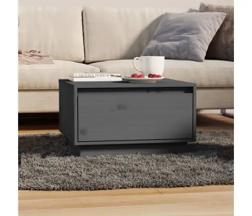 Kafijas Galdiņš, Pelēks, 55X56X32 Cm, Priedes Masīvkoks Vidaxl