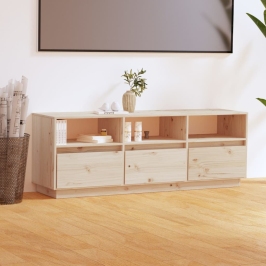 Tv Skapītis, 140X37X50 Cm, Priedes Masīvkoks Vidaxl