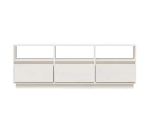 Televizoriaus Spintelė, Balta, 140X37X50cm Pušies Masyvas