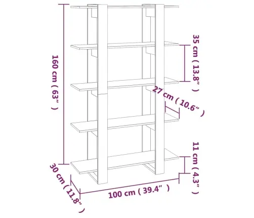 Grāmatu Plaukts, Aizslietnis, Betona Pelēks, 100X30X160 Cm Vidaxl
