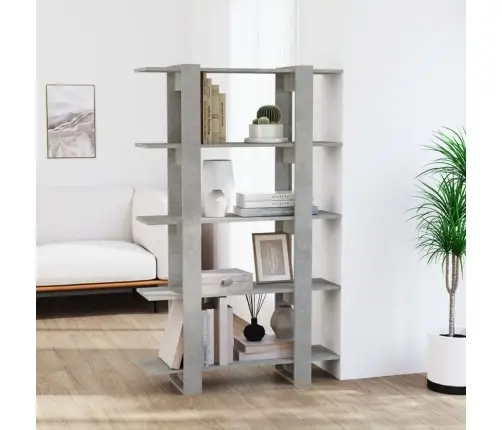 Grāmatu Plaukts, Aizslietnis, Betona Pelēks, 100X30X160 Cm Vidaxl