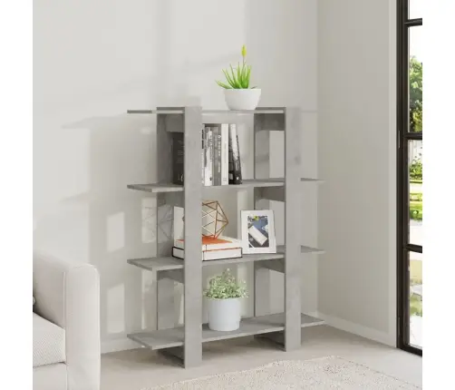 Grāmatu Plaukts, Aizslietnis, Betona Pelēks, 100X30X123,5 Cm Vidaxl