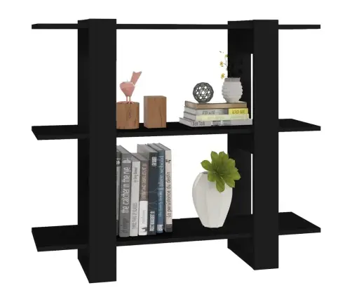 Spintelė Knygoms/Kambario Pertvara, Juoda, 100X30X87Cm
