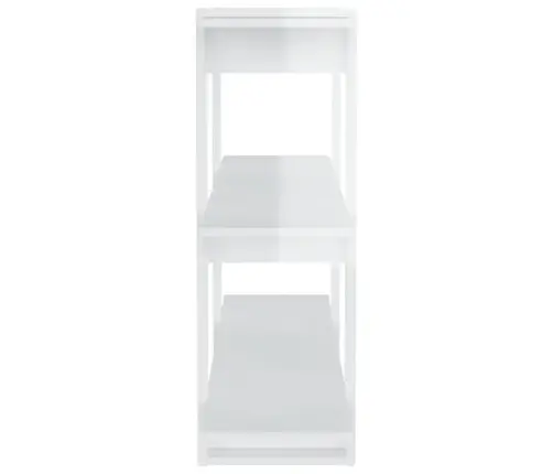 Grāmatu Plaukts, Aizslietnis, Spīdīgi Balts, 100X30X87 Cm Vidaxl