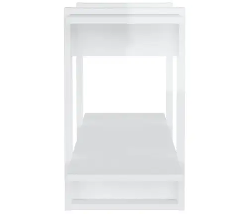 Grāmatu Plaukts, Spīdīgi Balts, 100X30X51 Cm, Inženierijas Koks Vidaxl