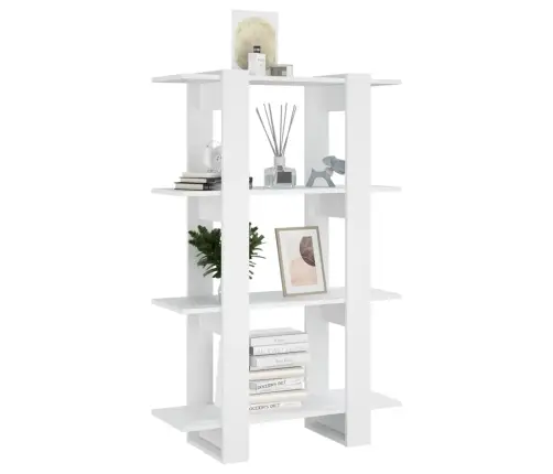 Raamaturiiul/Ruumijagaja, Valge, 80X30X123,5 Cm