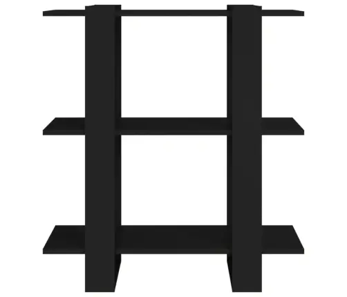 Grāmatu Plaukts, Aizslietnis, Melns, 80X30X87 Cm Vidaxl