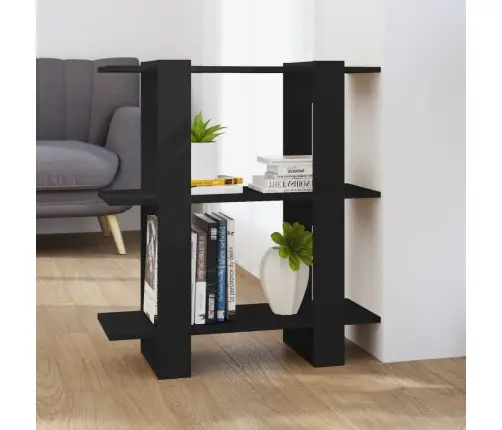 Grāmatu Plaukts, Aizslietnis, Melns, 80X30X87 Cm Vidaxl