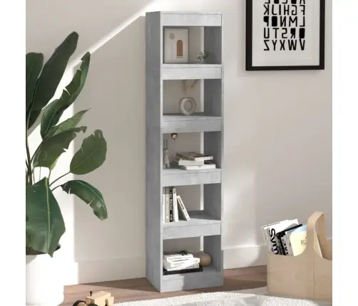 Spintelė Knygoms/Kambario Pertvara, Betono Pilka, 40X30X166Cm