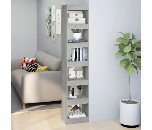 Raamaturiiul/Ruumijagaja, Betoonhall, 40X30X198 Cm Raamaturiiul/Ruumijagaja, Betoonhall, 40X30X198 Cm