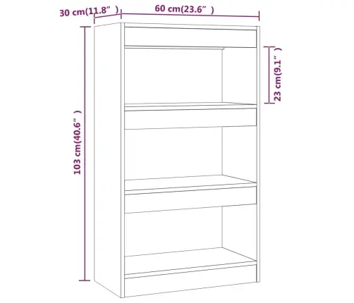 Spintelė/Kambario Pertvara, Betono, 60X30X103cm Mediena