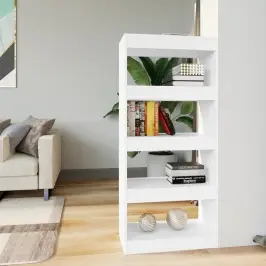 Raamaturiiul/Ruumijagaja, Valge, 60X30X135 cm Tehispuit