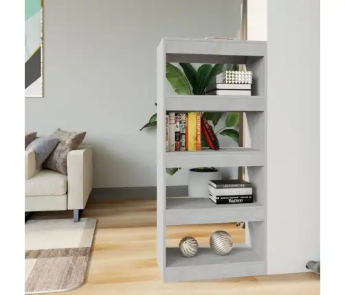 Grāmatu Plaukts, 60X30X135 Cm, Betonpelēks, Inženierijas Koks Vidaxl