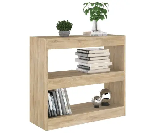 Grāmatu Plaukts, Aizslietnis, Ozolkoka Krāsa, 80X30X72 Cm Vidaxl