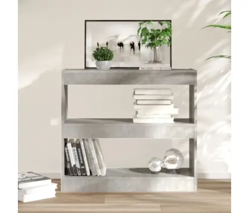 Spintelė Knygoms/Kambario Pertvara, Betono Pilka, 80X30X72Cm