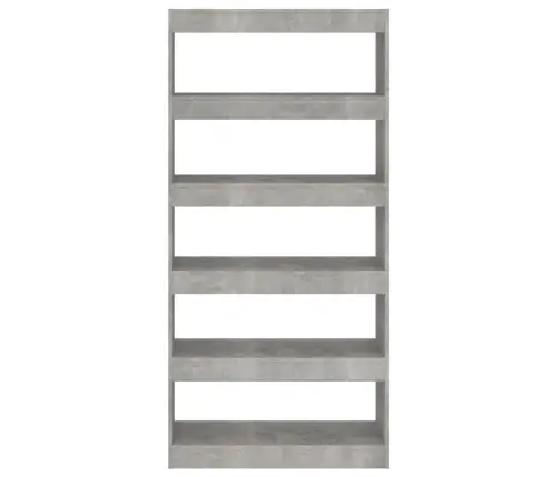 Grāmatu Plaukts, 80X30X166 Cm, Betonpelēks, Inženierijas Koks Vidaxl