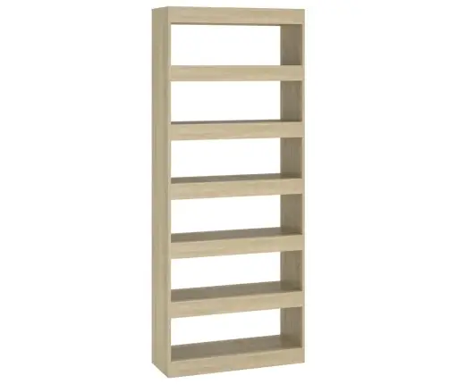 Raamaturiiul/Ruumijagaja, Sonoma Tamm, 80X30X198 cm Tehispuit