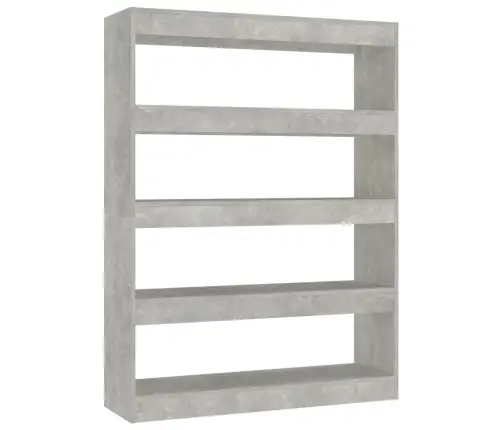 Grāmatu Plaukts, Aizslietnis, Betona Pelēks, 100X30X135 Cm Vidaxl