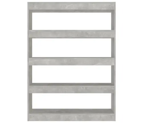 Grāmatu Plaukts, Aizslietnis, Betona Pelēks, 100X30X135 Cm Vidaxl