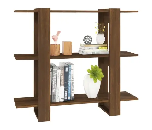 Grāmatu Plaukts, Aizslietnis, Brūna Ozola, 100X30X87 Cm Vidaxl