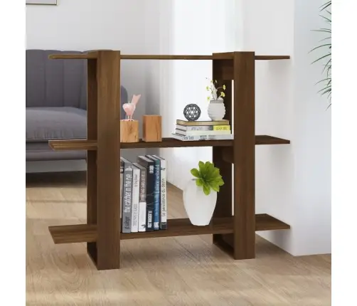 Grāmatu Plaukts, Aizslietnis, Brūna Ozola, 100X30X87 Cm Vidaxl