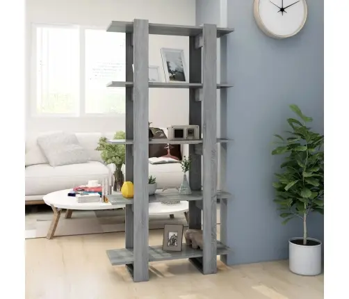 Spintelė Knygoms/Pertvara, Pilka Ąžuolo, 80X30X160cm Mediena