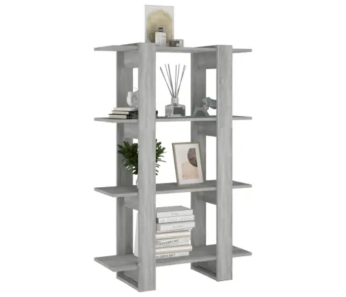 Grāmatu Plaukts, Aizslietnis, Pelēcīga Ozolkoka, 80X30X123,5 Cm Vidaxl