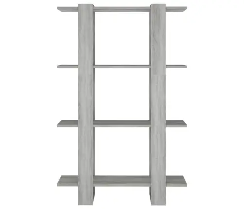 Grāmatu Plaukts, Aizslietnis, Pelēcīga Ozolkoka, 80X30X123,5 Cm Vidaxl