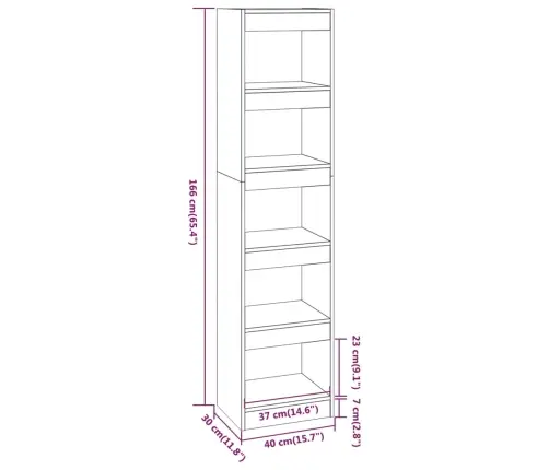 Grāmatu Plaukts, Pelēcīga Ozolkoka Krāsa, 40X30X166 Cm Vidaxl