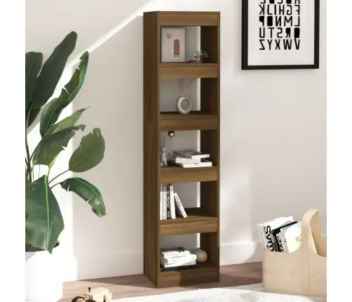 Raamaturiiul/Ruumijagaja, Pruun Tamm, 40X30X166 Cm