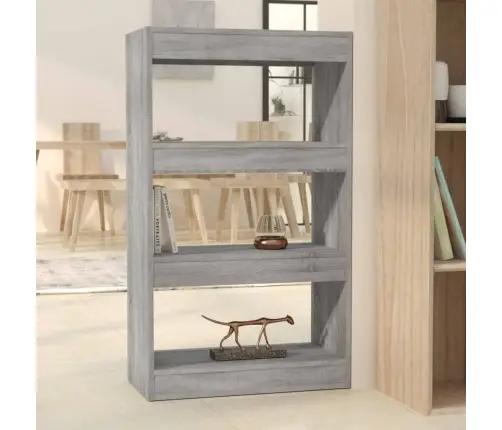 Grāmatu Plaukts, Pelēka Ozola, 60X30X103 Cm, Inženierijas Koks Vidaxl