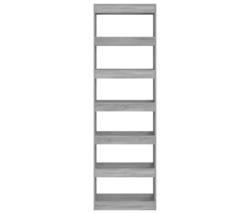 Grāmatu Plaukts, Pelēcīga Ozolkoka Krāsa, 60X30X198 Cm Vidaxl