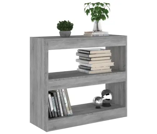 Grāmatu Plaukts, Pelēcīga Ozolkoka Krāsa, 80X30X72 Cm Vidaxl