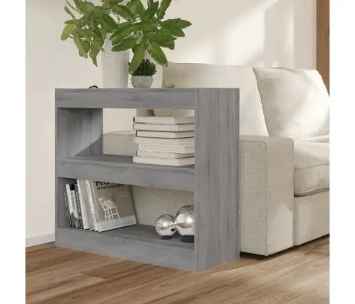 Grāmatu Plaukts, Pelēcīga Ozolkoka Krāsa, 80X30X72 Cm Vidaxl