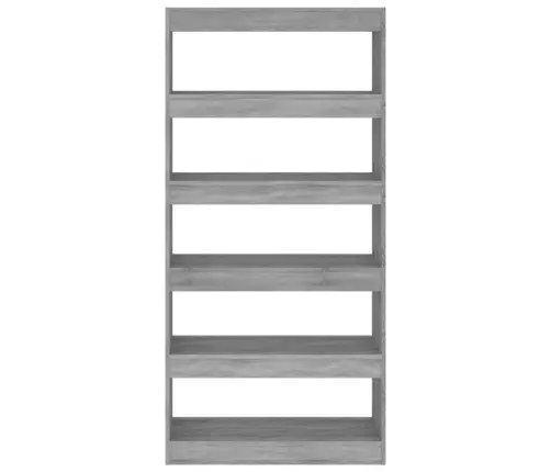 Spintelė Knygoms/Pertvara, Pilka Ąžuolo, 80X30X166cm Mediena