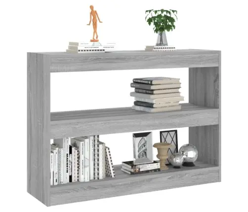 Grāmatu Plaukts, Pelēcīga Ozolkoka Krāsa, 100X30X72 Cm Vidaxl