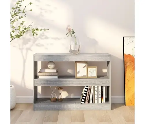 Grāmatu Plaukts, Pelēcīga Ozolkoka Krāsa, 100X30X72 Cm Vidaxl