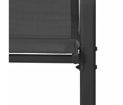 Sudedamos Sodo Kėdės, 6Vnt., Juodos, Tekstileno Audinys