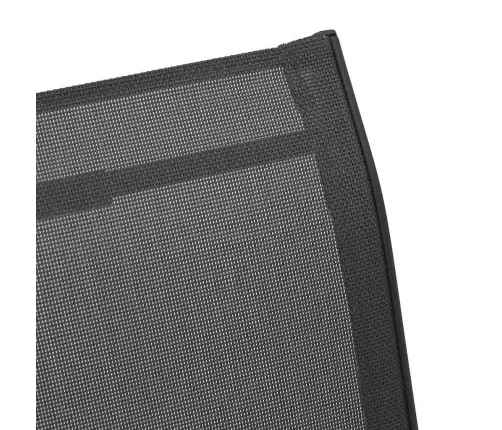 Sudedamos Sodo Kėdės, 6Vnt., Juodos, Tekstileno Audinys