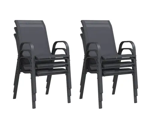 Dārza Krēsli, 6 Gab., Tekstilēns, Pelēki Vidaxl