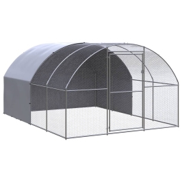 Vistu Būris, 3X4X2 M, Cinkots Tērauds Vidaxl