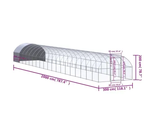 Lauko Narvas Viščiukams, 3X20X2M, Galvanizuotas Plienas