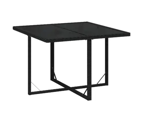 9-Osaline Aiamööbli Komplekt Patjadega, Must, Polürotang