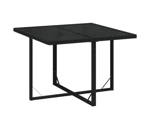 9-Daļīgs Dārza Mēbeļu Komplekts, Matrači, Melns, Pe Rotangpalma Vidaxl