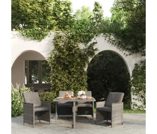 5-Daļīgs Dārza Mēbeļu Komplekts Ar Matračiem, Pe Rotangpalma Vidaxl